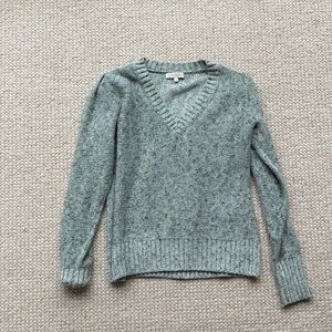 Ann Mashburn V-Neck Sweater Blue/ Green